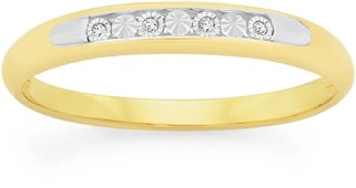 9ct Gold Diamond Band