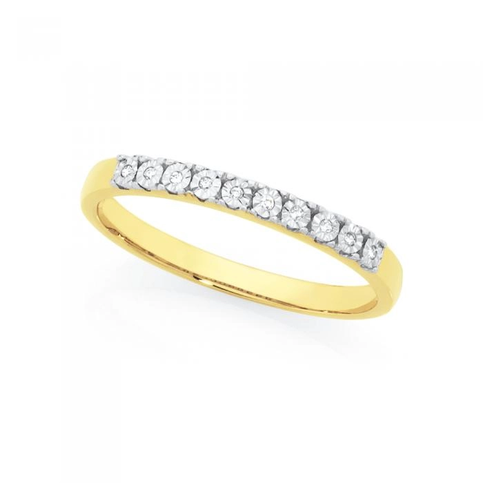 9ct Gold Diamond Band