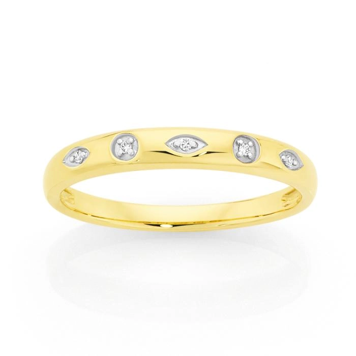 9ct Gold Diamond Band