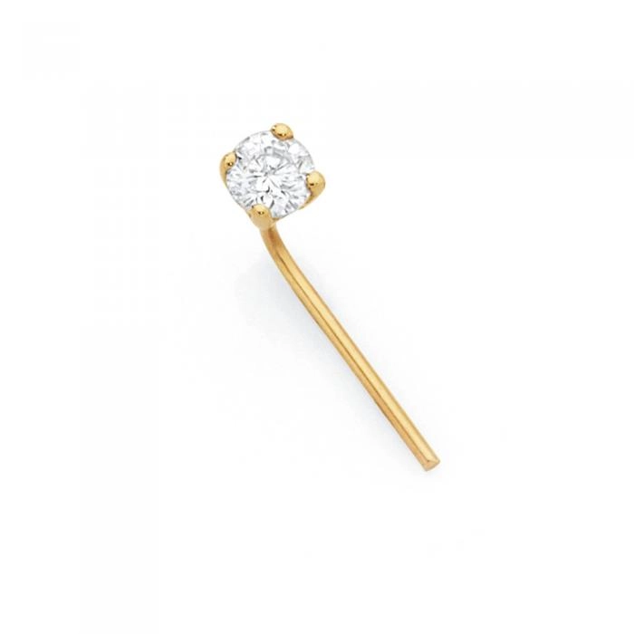 9ct Gold Diamond Set Nose Stud