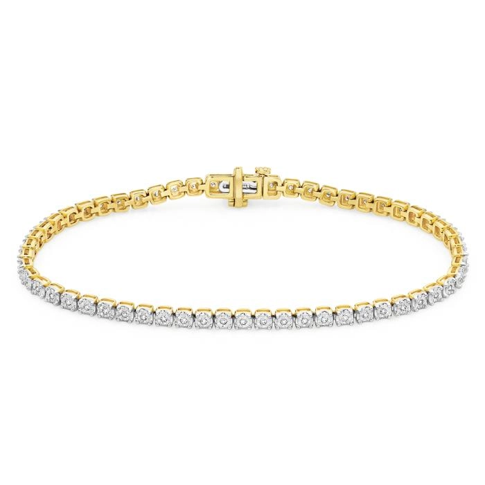 9ct Gold Diamond Tennis Bracelet