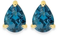 9ct Gold London Blue Topaz Stud Earrings