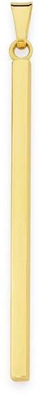 9ct Gold Long Vertical Bar Pendant