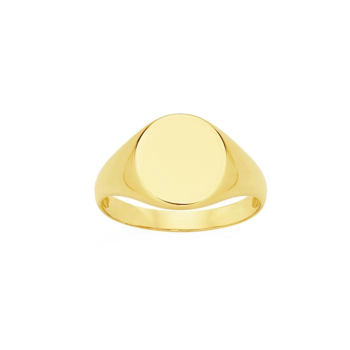 9ct Gold Round Signet Ring