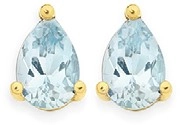 9ct Gold Sky Blue Topaz Pear Stud Earrings