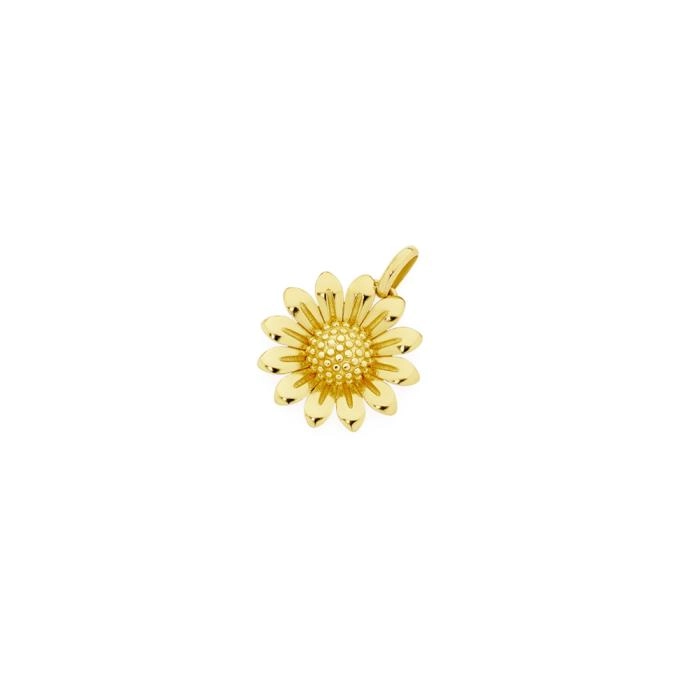 9ct Gold Sunflower Pendant