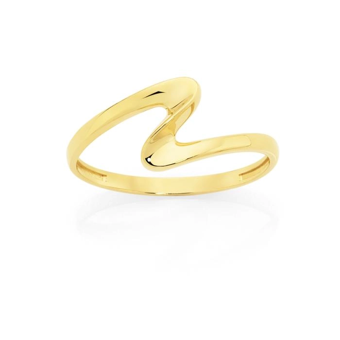 9ct Gold Zig Zag Swirl Ring