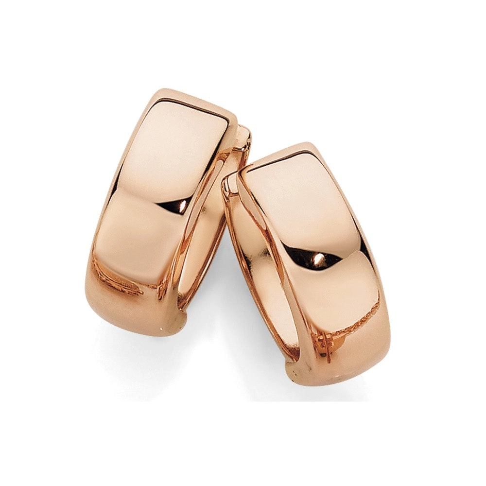 9ct Rose Gold 10mm Huggie Earrings