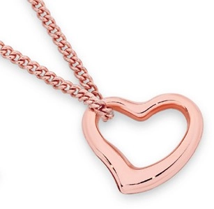 9ct Rose Gold Floating Heart Pendant