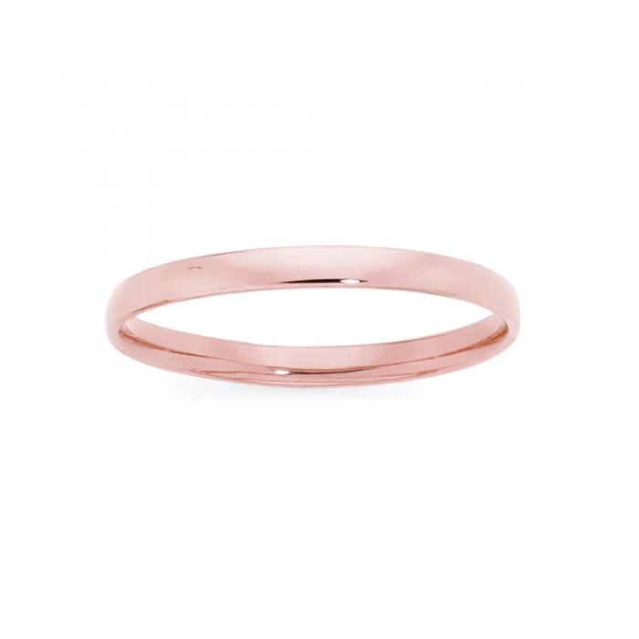 9ct Rose Gold Half Round Stacker Ring