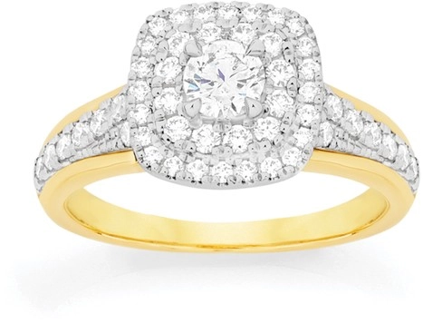 Alora 10ct Gold 1 Carat TW Lab Grown Diamond Ring