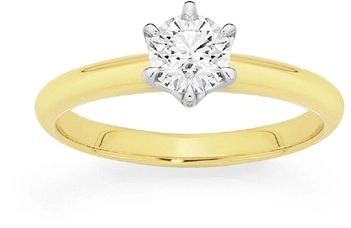 Alora 14ct Gold 1/2 Carat Lab Grown Diamond Solitaire Ring