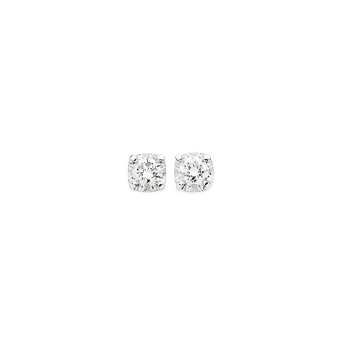 Alora 14ct Two Tone Gold 1/2 Carat TW Lab Grown Diamond 4 Claw Stud Earrings