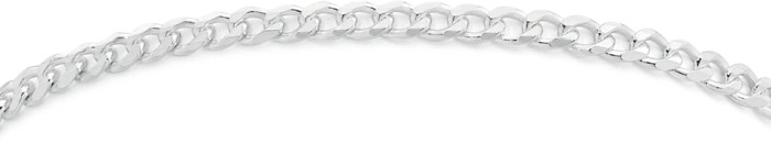 Sterling Silver 19cm Curb Solid Bracelet