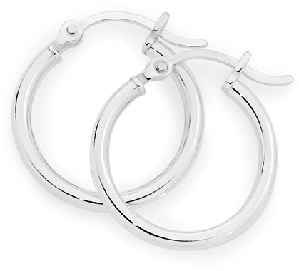 Sterling Silver 2x15mm Polished Tube Hoops