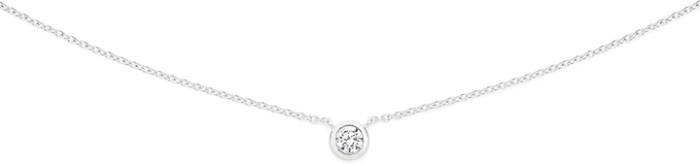 Sterling Silver 45cm Bezel Set Cubic Zirconia Necklet