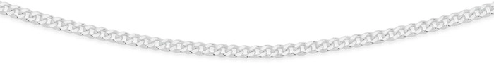 Sterling Silver 45cm Dia-Cut Italian Curb Chain