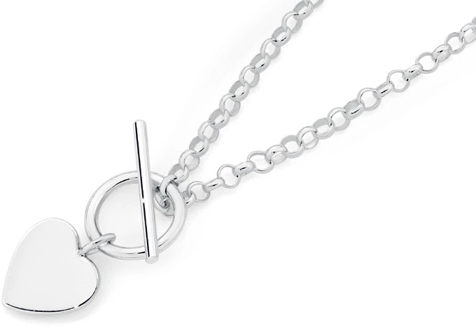 Sterling Silver 47cm T Bar Necklet