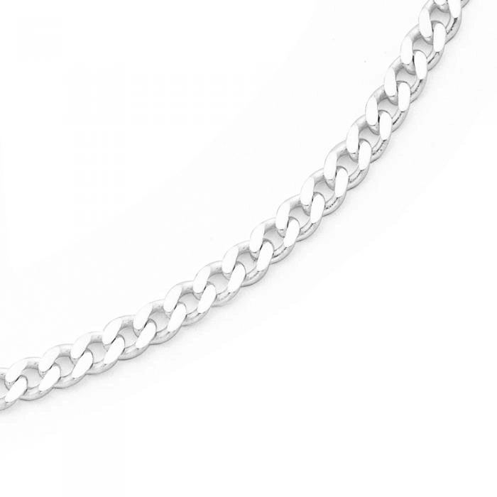 Sterling Silver 50cm Solid Bevelled Curb Chain