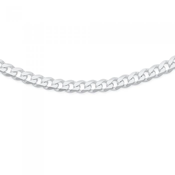 Sterling Silver 55cm Curb Men's Chain