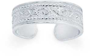 Sterling Silver Lace Toe Ring