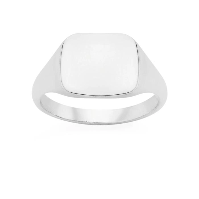 Sterling Silver Square Signet Men's Ring