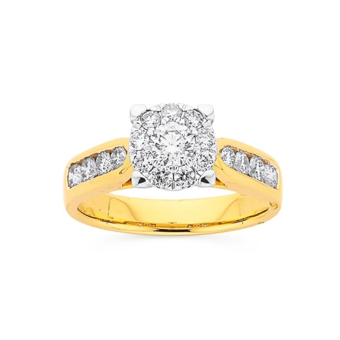 18ct Gold Diamond Cluster Ring