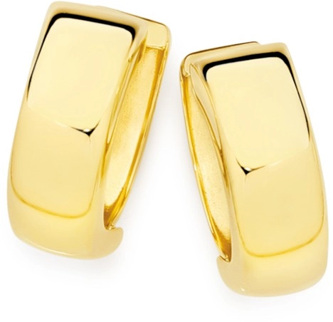 9ct Gold 10mm Huggie Earrings