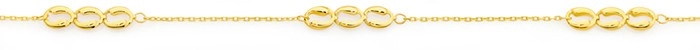 9ct Gold 19cm Hollow Oval Link Bracelet