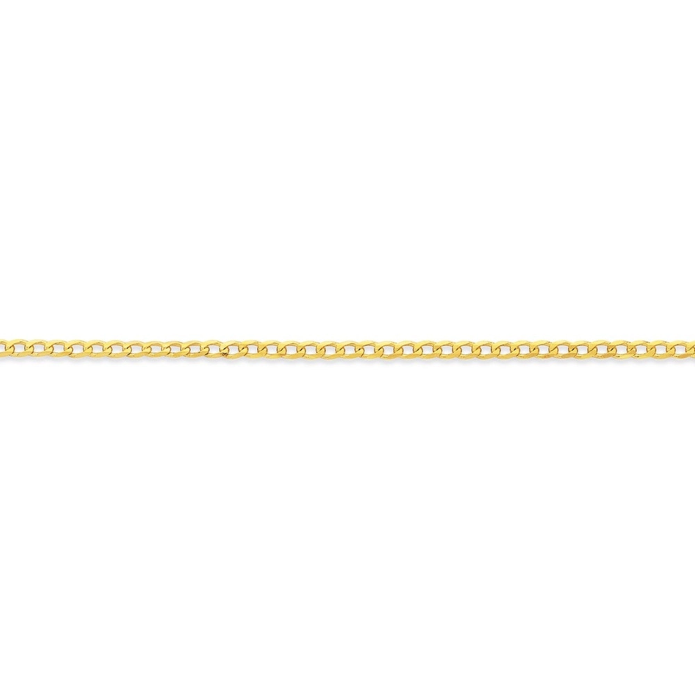 9ct Gold 19cm Solid Curb Bracelet