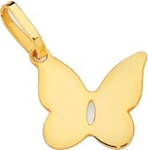 9ct Gold 3D Butterfly Offset Charm