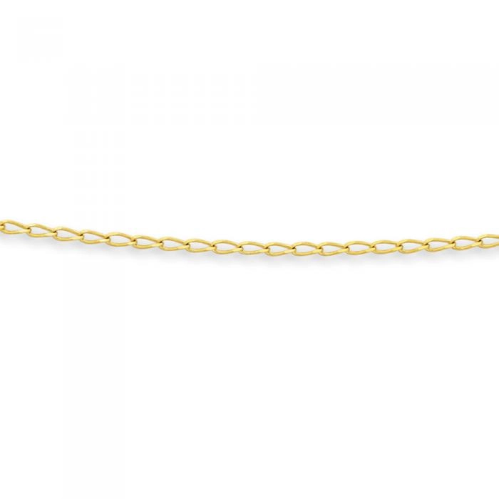 9ct Gold 45cm Solid Open Curb Chain