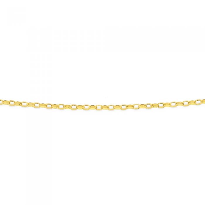 9ct Gold 45cm Solid Oval Belcher Chain