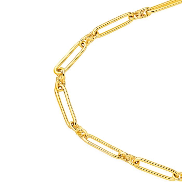 9ct Gold 50cm Solid Paperclip Necklet