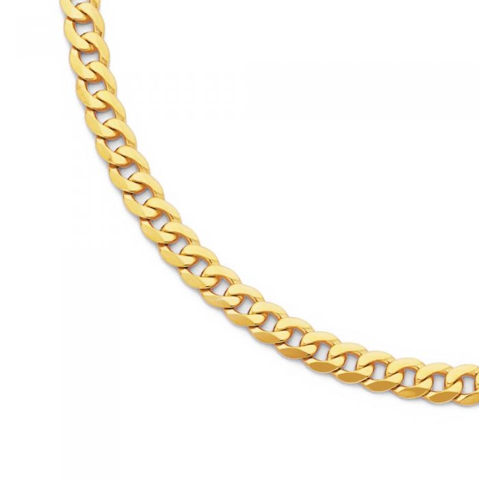 9ct Gold 55cm Solid Curb Chain