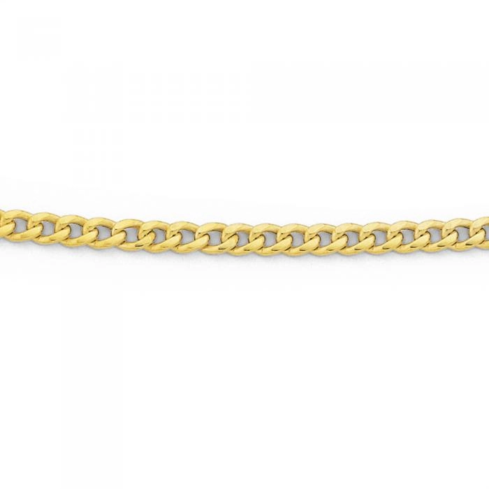 9ct Gold 55cm Solid Curb Chain