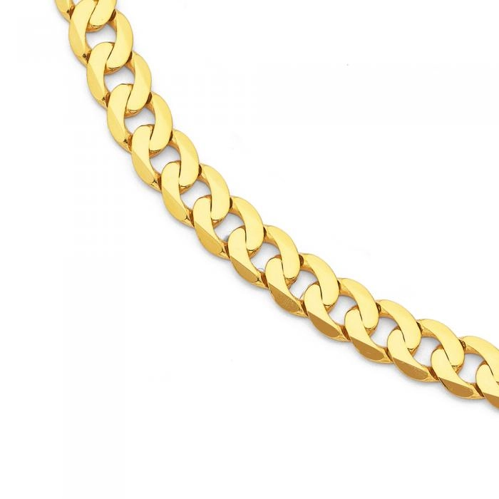 9ct Gold 55cm Solid Curb Men's Chain