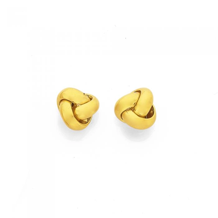 9ct Gold 5mm Love Knot Stud Earrings