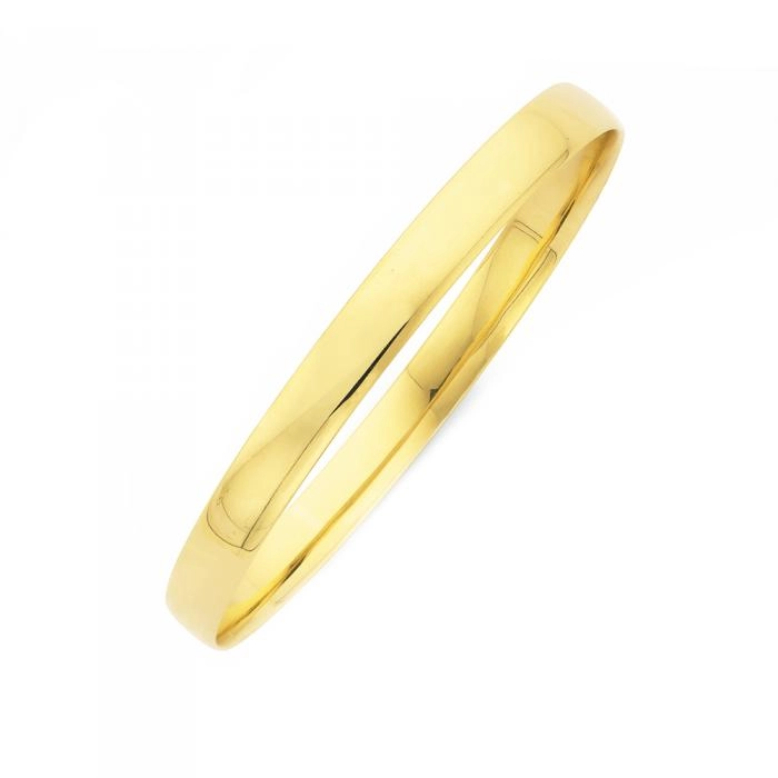 9ct Gold 7x65mm Solid Bangle