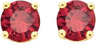 9ct Gold Created Ruby Stud Earrings