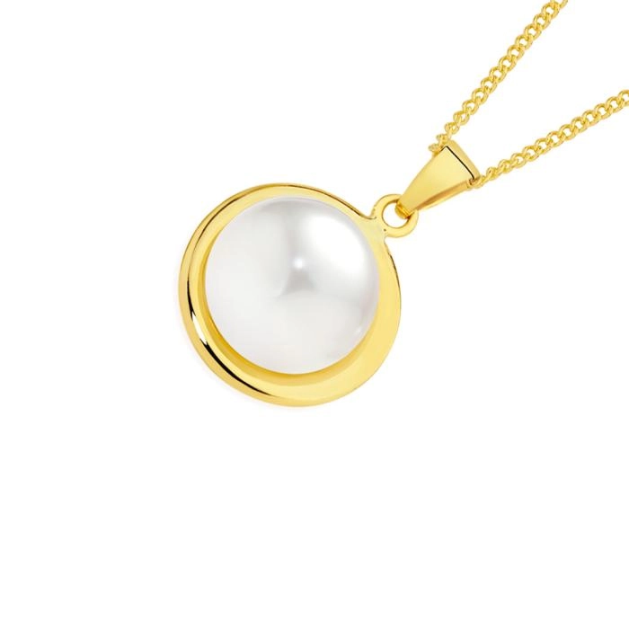 9ct Gold Cultured Freshwater Pearl Pendant