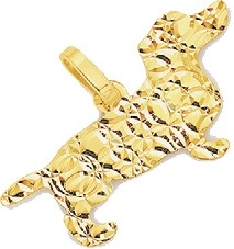 9ct Gold Dachshund Dog Pendant