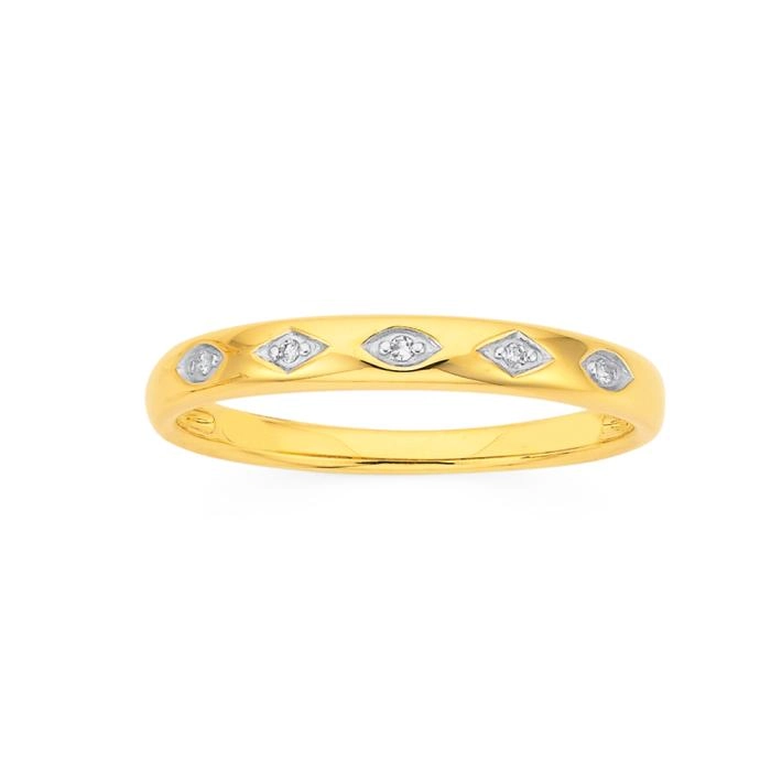 9ct Gold Diamond Band