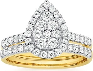 9ct Gold Diamond Bridal Set