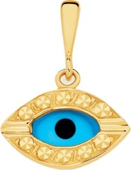 9ct Gold Diamond-Cut Evil Eye Pendant