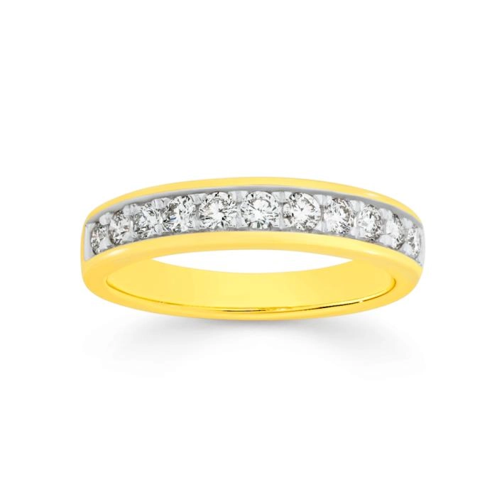 9ct Gold Diamond Pave Set Band