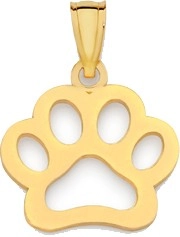 9ct Gold Dog Paw Pendant