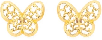 9ct Gold Filigree Butterfly Stud Earrings