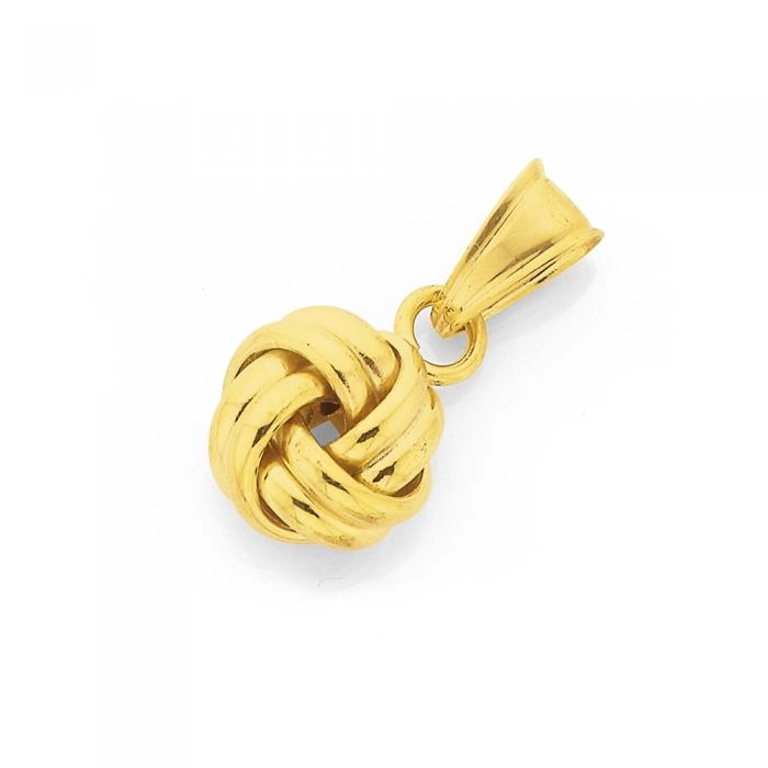 9ct Gold Knot Stud Pendant