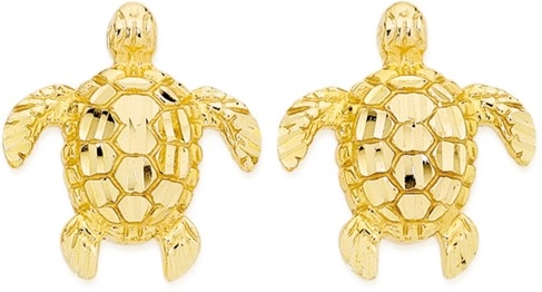 9ct Gold Turtle Stud Earrings